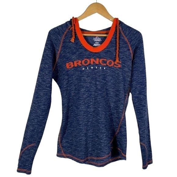 Majestic Sweater Denver Broncos Football NFL Hoodie Crewneck Fan Fashion Small - Picture 1 of 8
